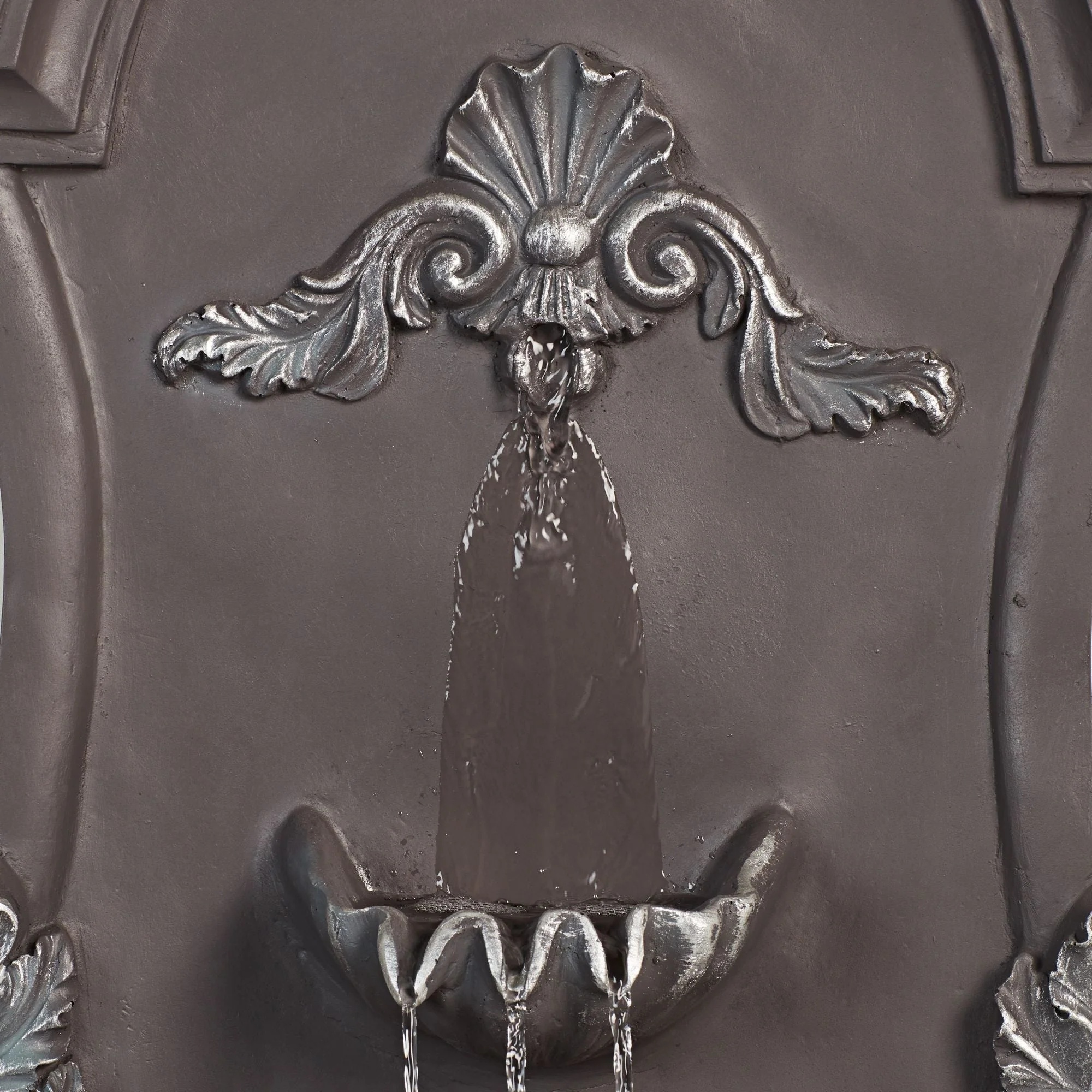 John Timberland Tivoli Grey Ornate Rustic Outdoor 2 Tier Outdoor Wall Water Fountain 33" for Yard Backyard Garden Patio Home Deck Porch House Exterior - Image 3