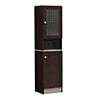 63" Tall Slim Open Shelf Plus Top and Bottom Enclosed Storage Kitchen Pantry in Beech - Image 7