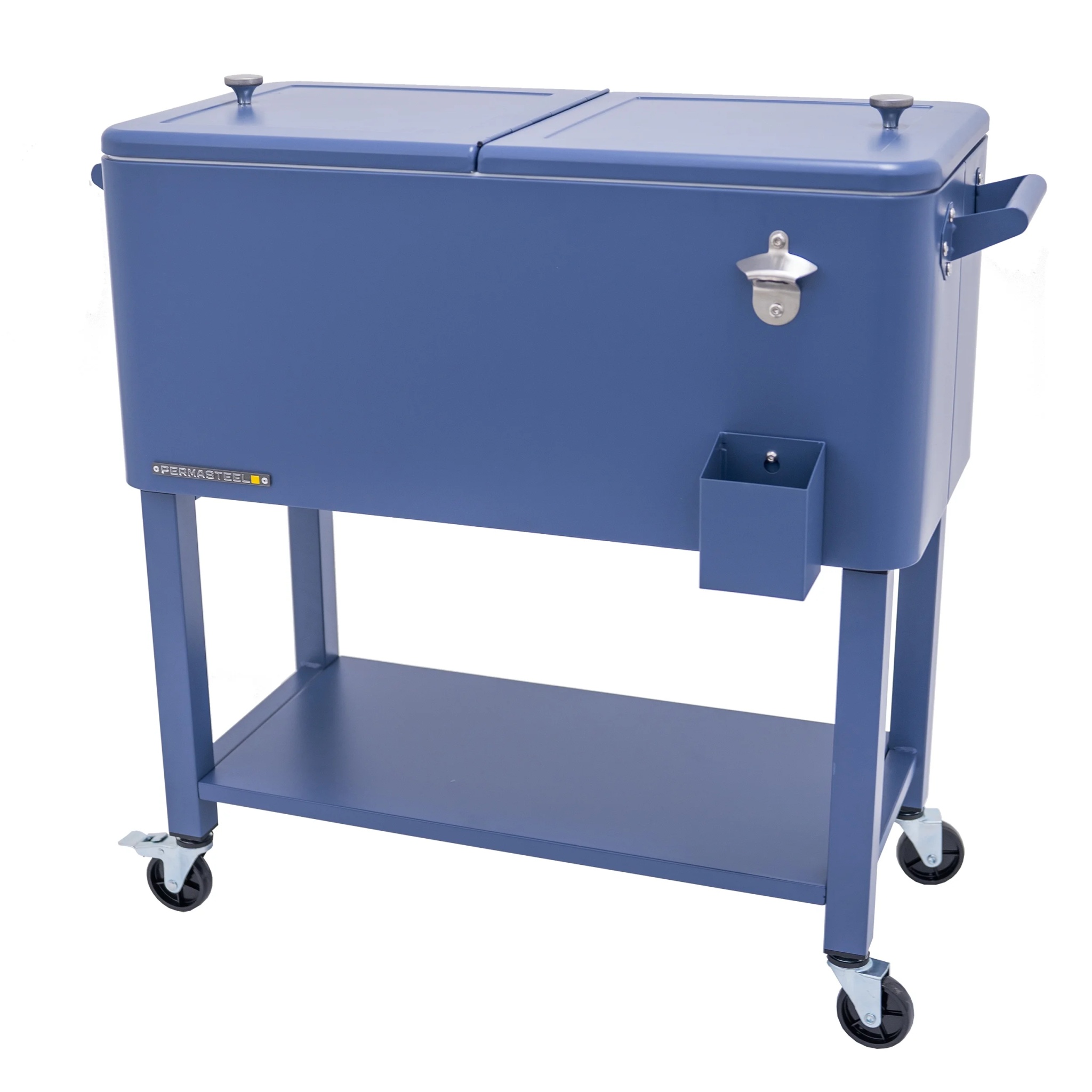 Permasteel 80-Qt Outdoor Steel Patio Cooler with Removable Basin, Rolling Cooler with Wheels, Teal Green - Image 72