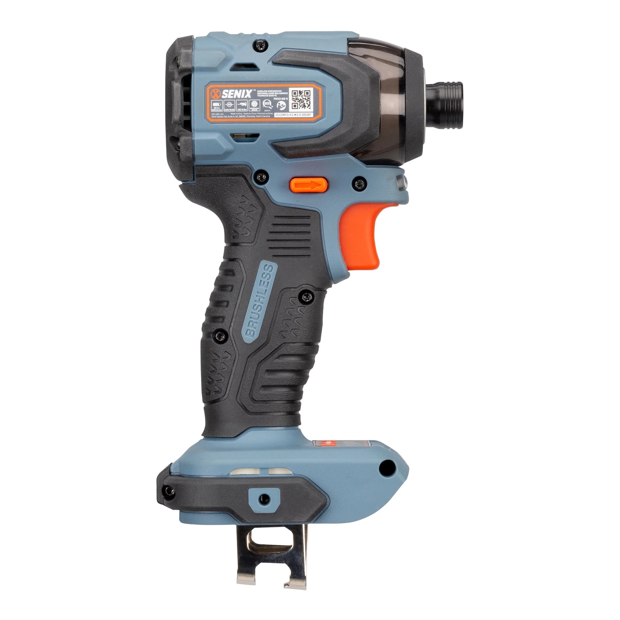 SENIX 20 Volt Max* 1/4-Inch Impact Driver, Brushless Motor, 130 Foot-Pound of Max Torque, 3000 RPM (Battery, Charger and Soft Bag Included) PDIX2-M2 - Image 14