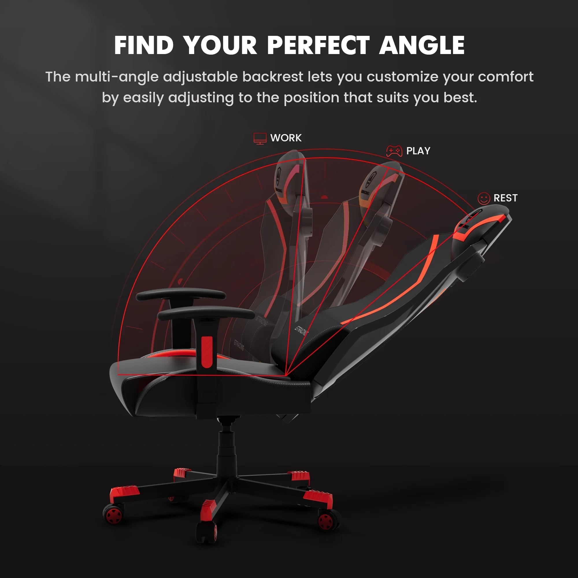 GTRACING LUFT-600 Gaming Chair with Bluetooth Speakers and LED Lighting, White - Image 18