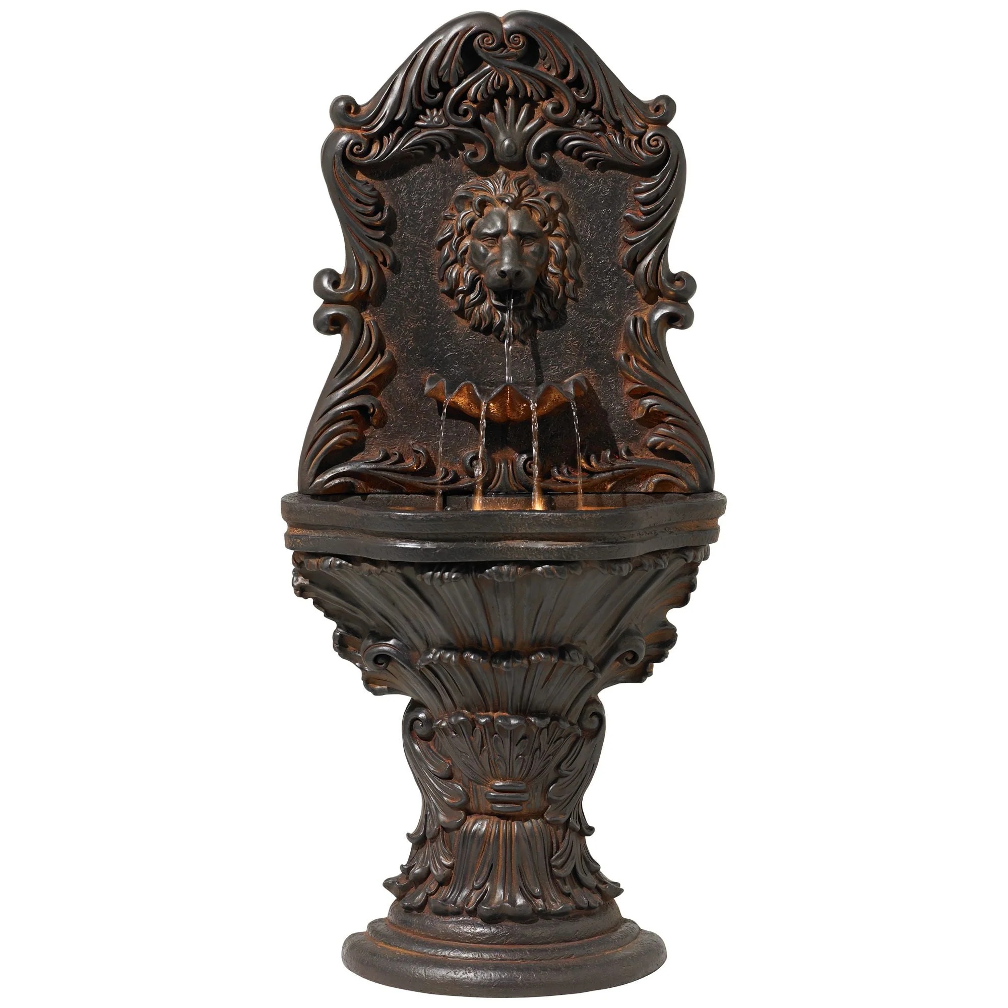 John Timberland Imperial Lion Acanthus Rustic Outdoor Floor Wall Water Fountain with LED Light 50" for Yard Garden Patio Home Deck Porch House Balcony - Image 7