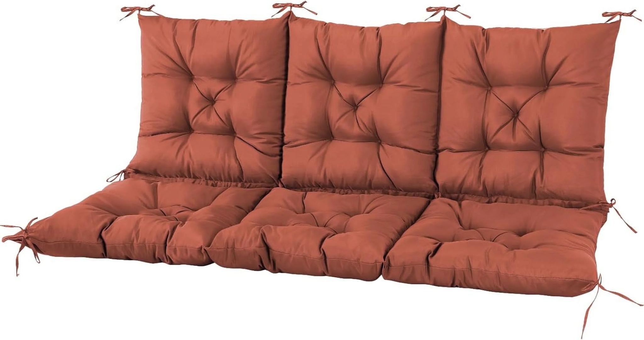 NACATIN 3 Seat Cushion for Outdoor Swing - 60x40 inches, 4" Thick Porch Swing Cushions with Ties and Storage Bag, Waterproof Bench Replacement Cushions for Patio, Outdoor, Backyard and Garden (Khaki) - Image 11