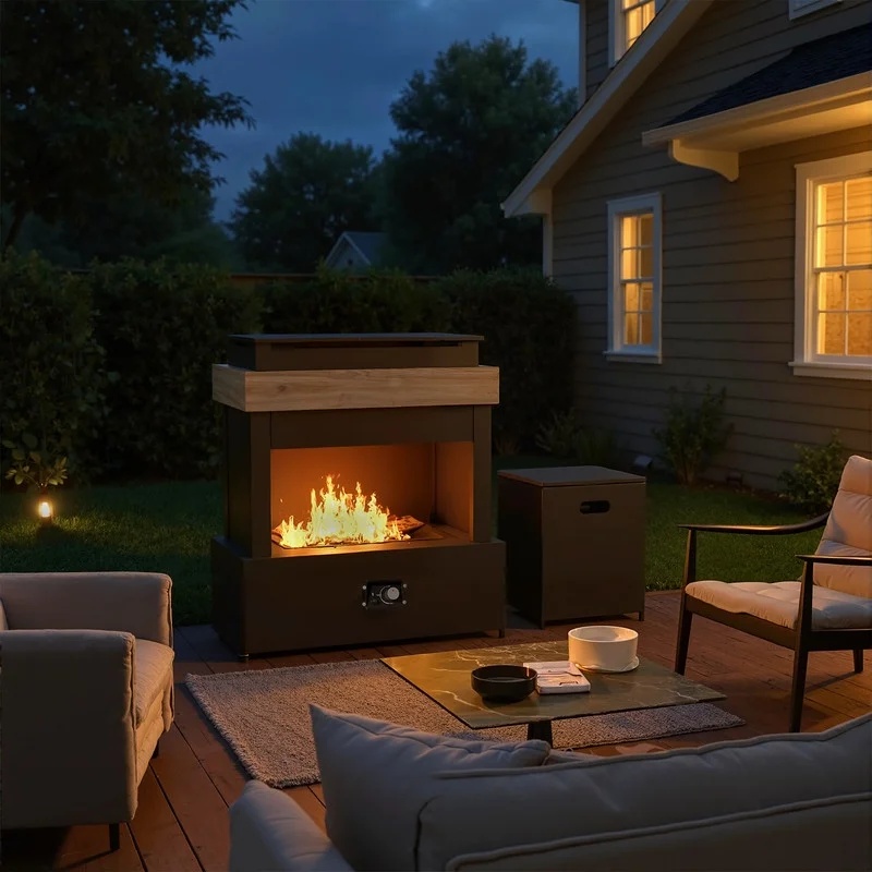GAZEBETER Outdoor Gas Fireplace, 35" 50000 BTU Patio Gas Fire Pit Propane with Rain Cover, CSA Certified, Adjustable Flame for Deck, Backyard, Balcony - Image 22
