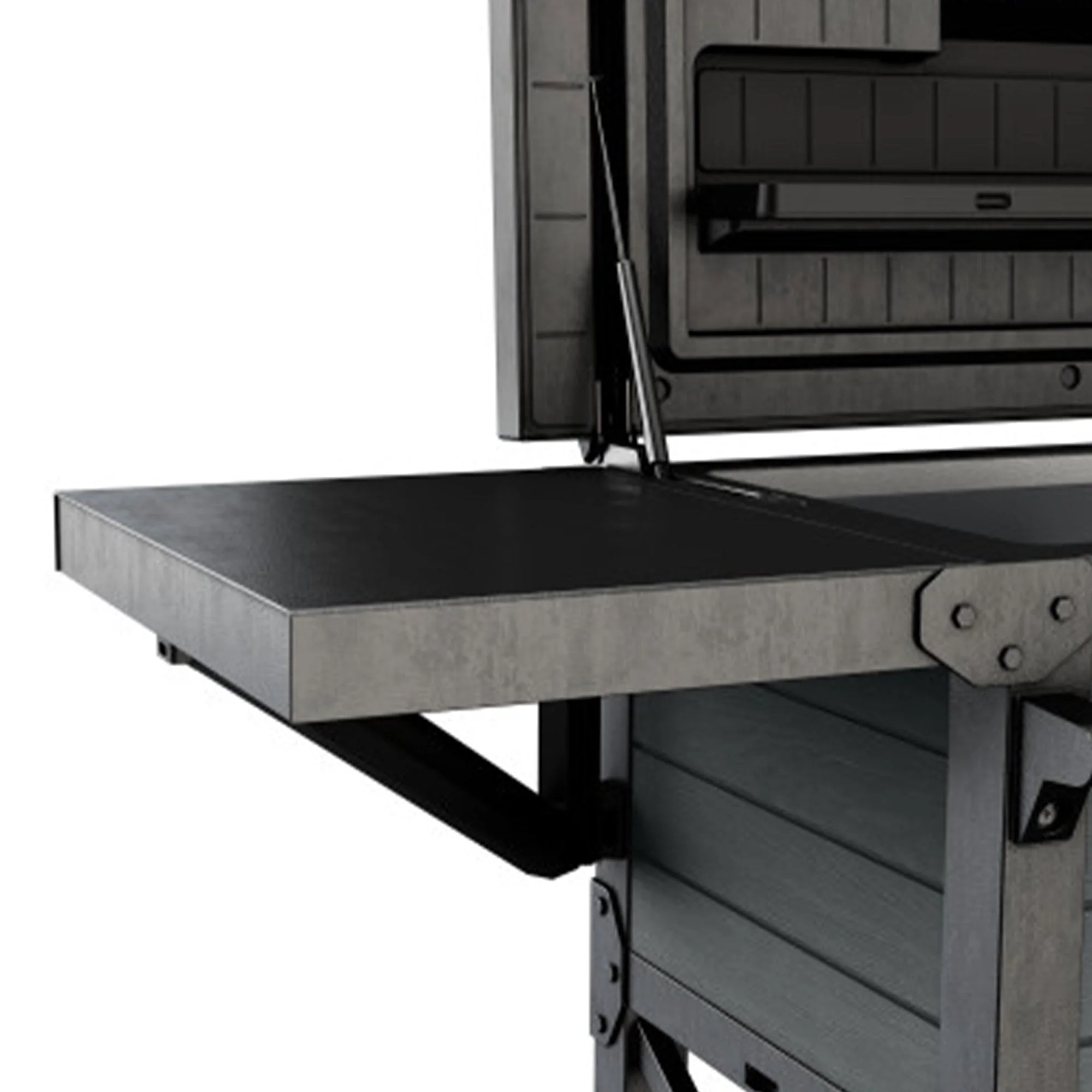 Keter Outdoor Patio Cooler Ice Chest Insulated Beverage Bar Cart, Gray - Image 10