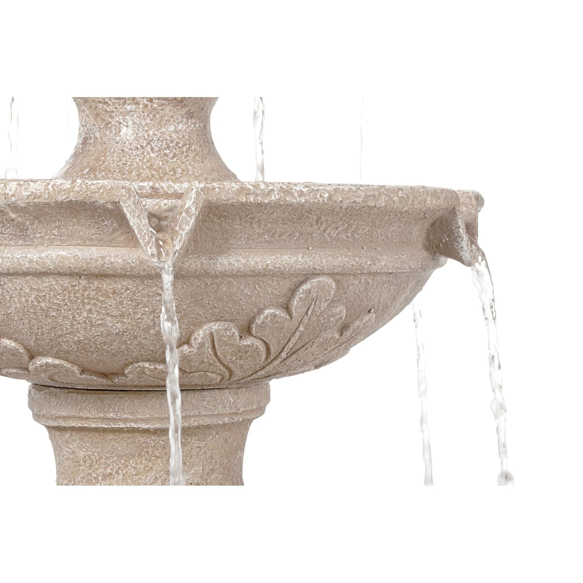 John Timberland Stafford Rustic 3 Tier Cascading Bubbler Outdoor Floor Water Fountain 48" for Yard Garden Patio Home Deck Porch House Exterior Balcony - Image 4