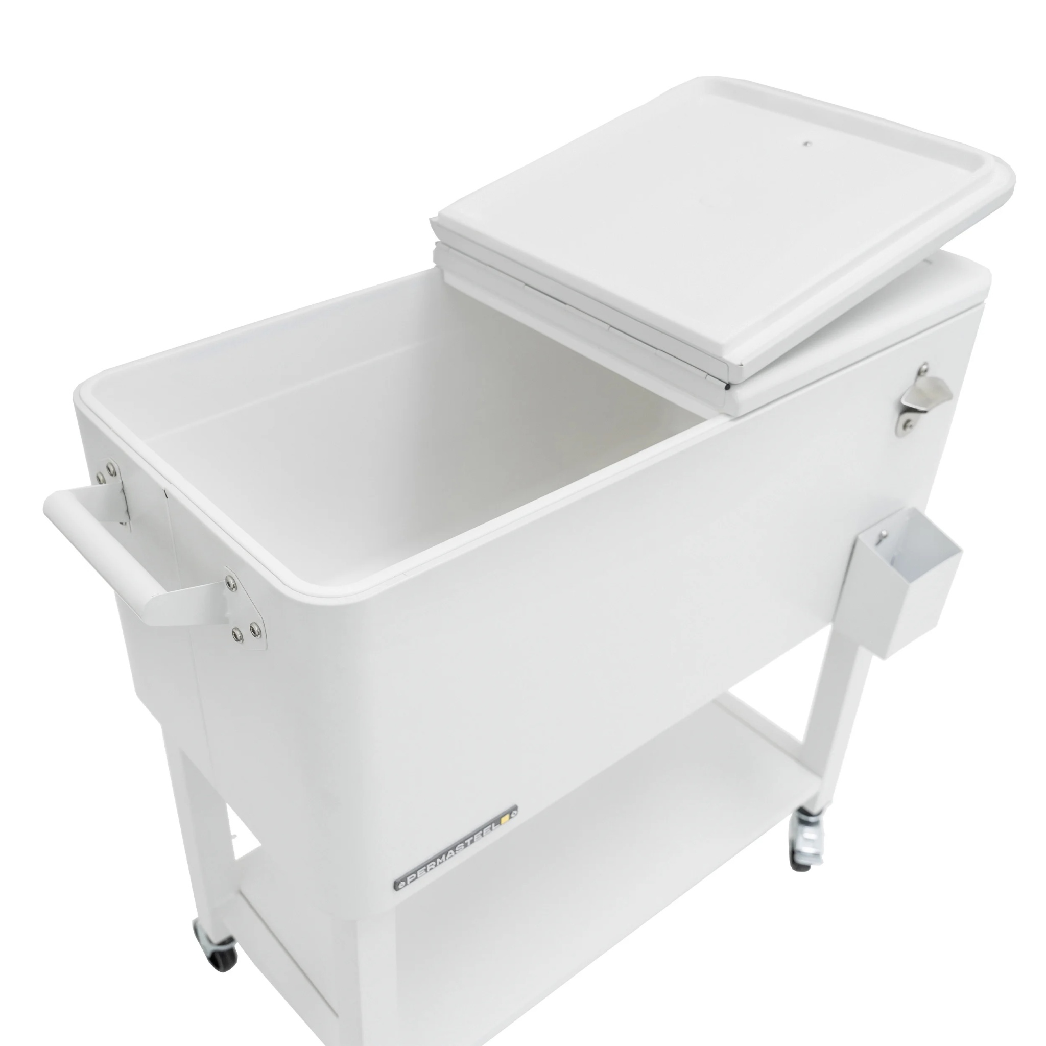 Permasteel 80-Qt Outdoor Steel Patio Cooler with Removable Basin, Rolling Cooler with Wheels, Teal Green - Image 57