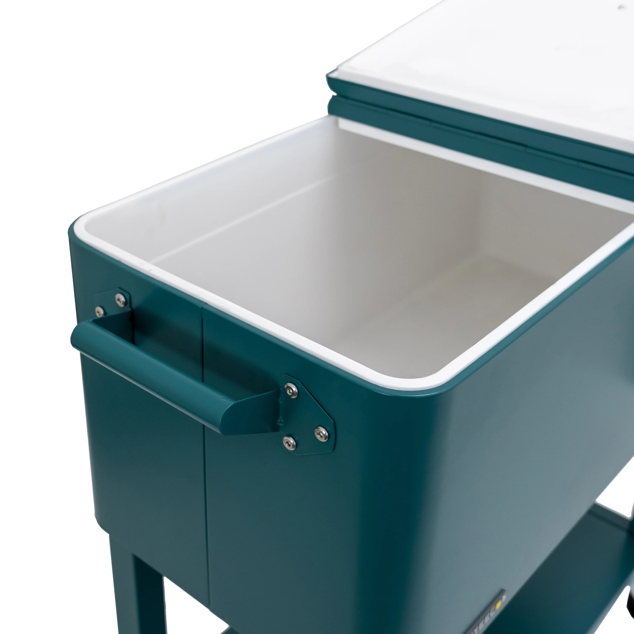 Permasteel 80-Qt Outdoor Steel Patio Cooler with Removable Basin, Rolling Cooler with Wheels, Teal Green - Image 17