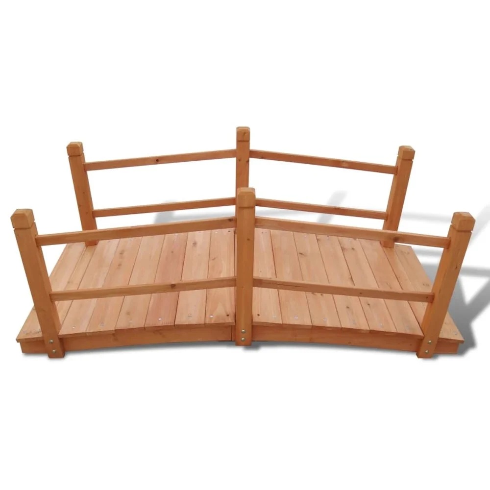 vidaXL Garden Bridge for Patio Pond Flower Bed Patio Decor Outdoor Garden Wood - Image 5
