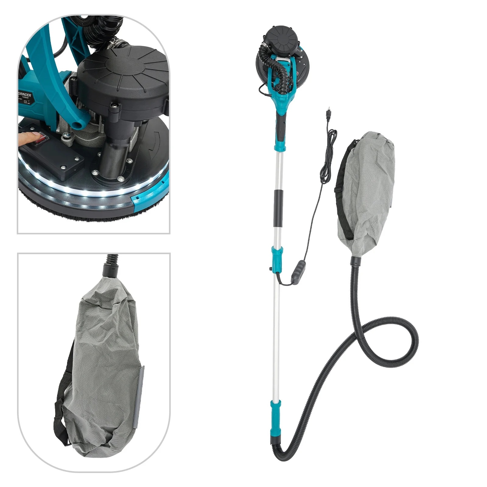 6 Gear Speed Orange Aluminum Alloy Electric Drywall Sander Vacuum with Dust Collection for Electric Ceiling and Wall - Image 14