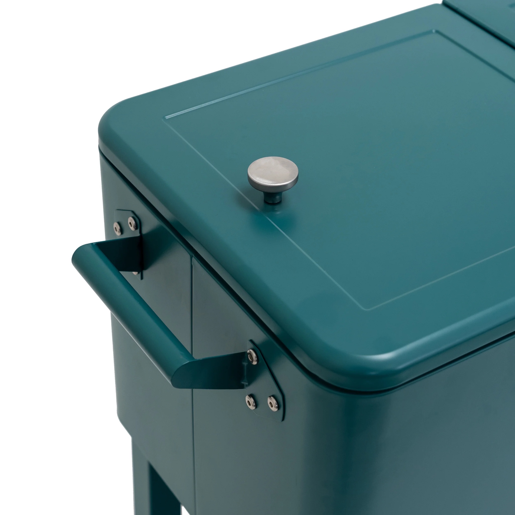 Permasteel 80-Qt Outdoor Steel Patio Cooler with Removable Basin, Rolling Cooler with Wheels, Teal Green - Image 18