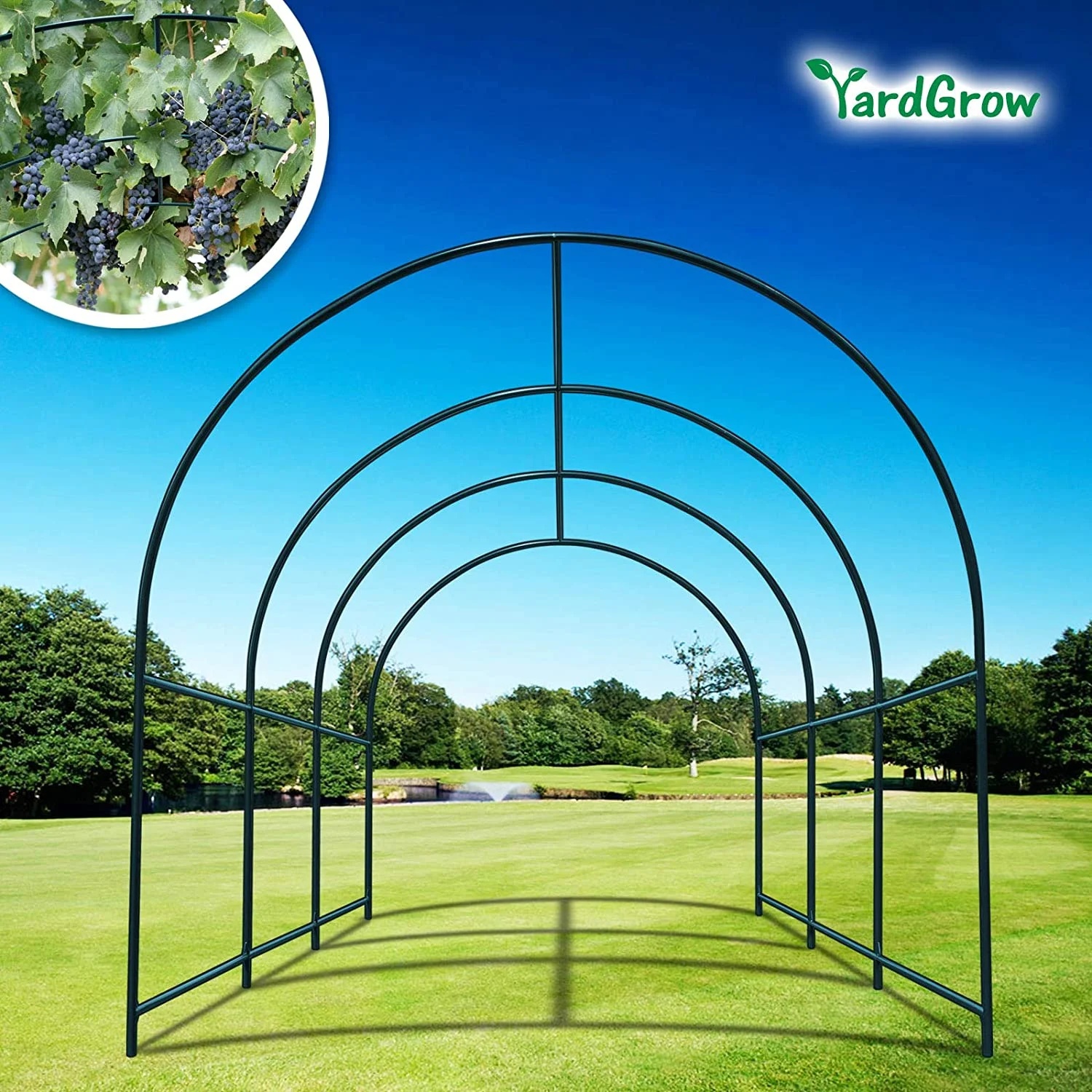 YardGrow Large Garden Support Arch Frame Climbing Plant Arch Arbor for Various Climbing Plant Roses Vines Birthday Wedding Party Decoration Pergola Frame (6.5 x 7 x 7.2ft) - Image 20