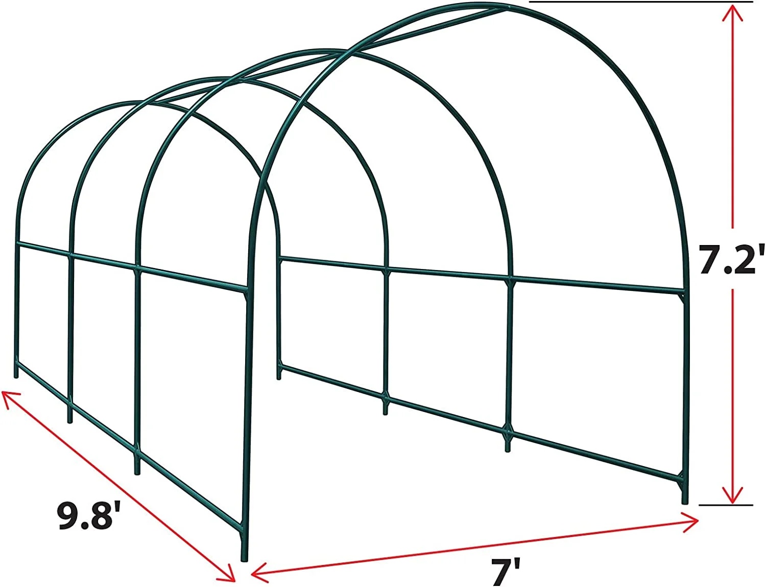 YardGrow Large Garden Support Arch Frame Climbing Plant Arch Arbor for Various Climbing Plant Roses Vines Birthday Wedding Party Decoration Pergola Frame (6.5 x 7 x 7.2ft) - Image 21