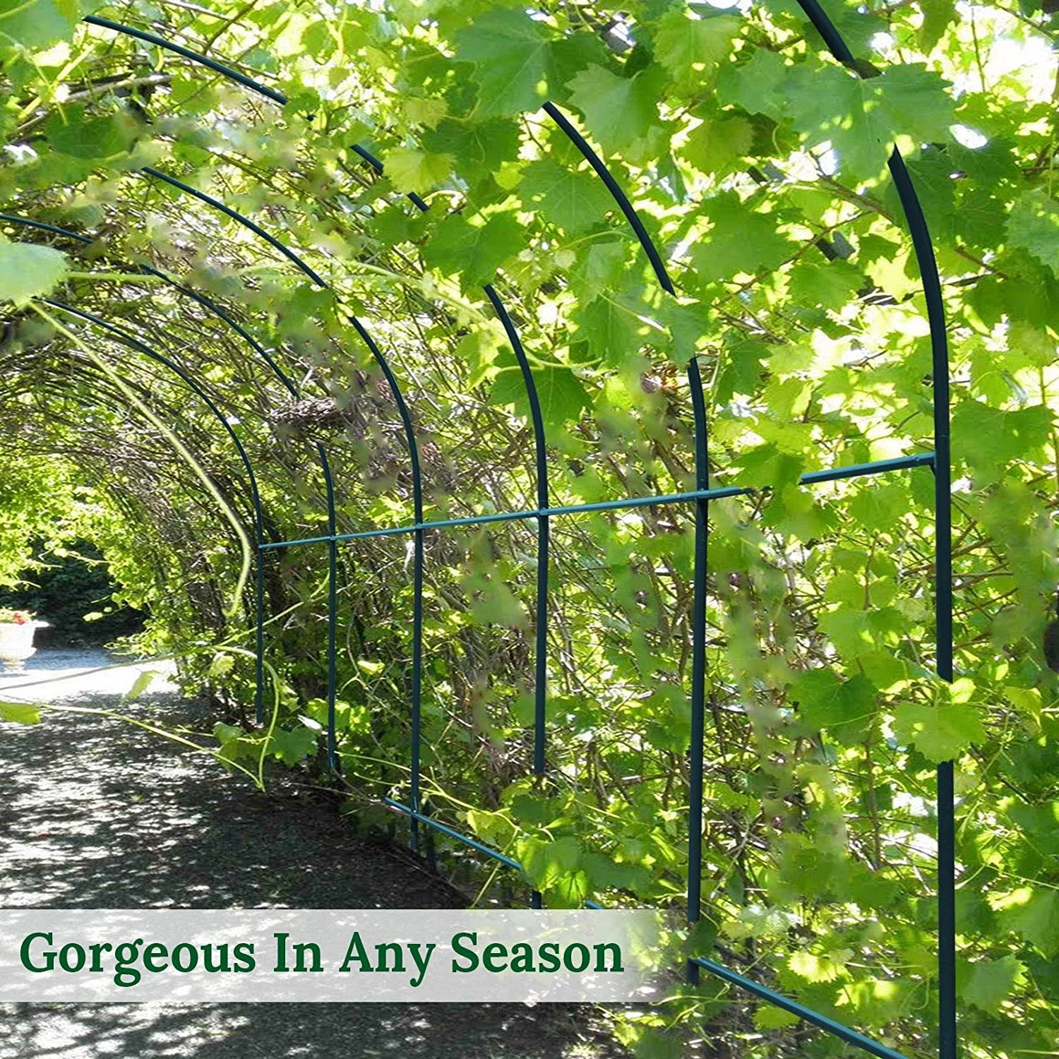 YardGrow Large Garden Support Arch Frame Climbing Plant Arch Arbor for Various Climbing Plant Roses Vines Birthday Wedding Party Decoration Pergola Frame (6.5 x 7 x 7.2ft) - Image 15