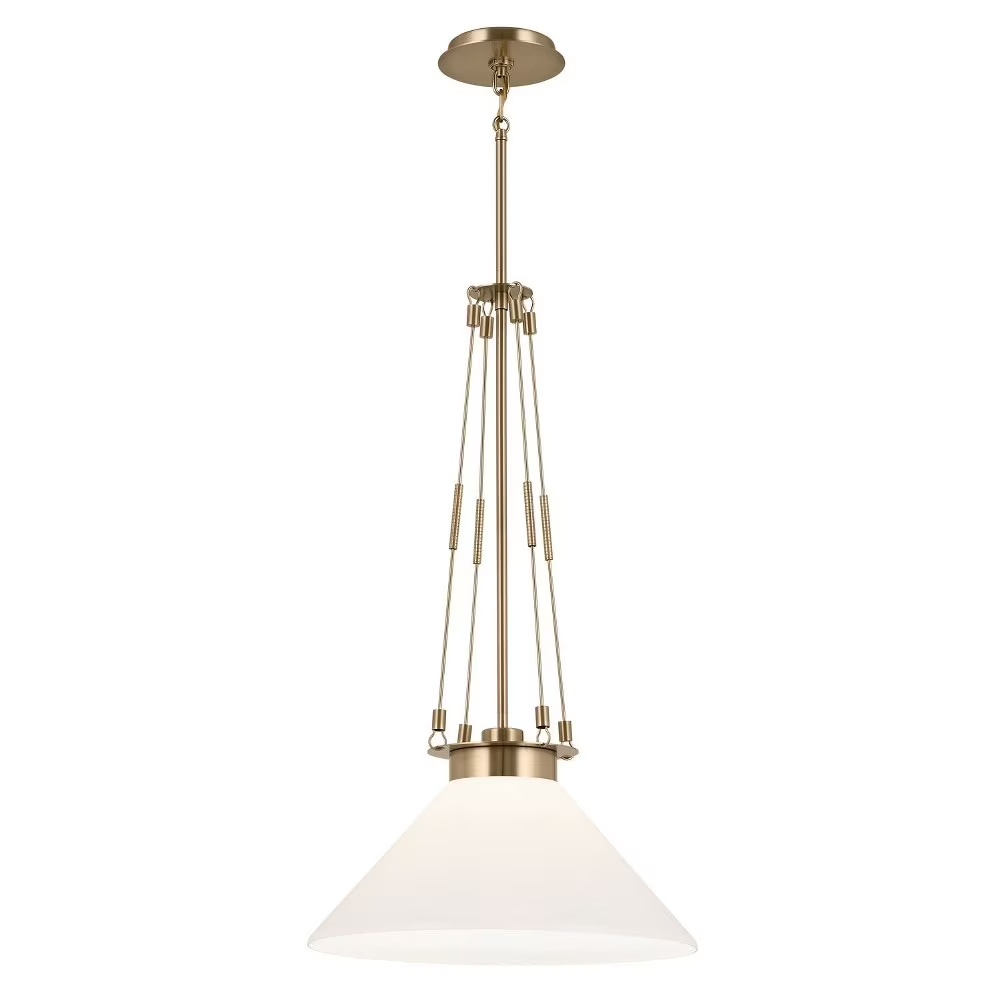 52581BK-Kichler Lighting-Albers - 1 Light Pendant-31.25 Inches Tall and 18.25 Inches Wide-Black Finish -Traditional Installation - Image 3
