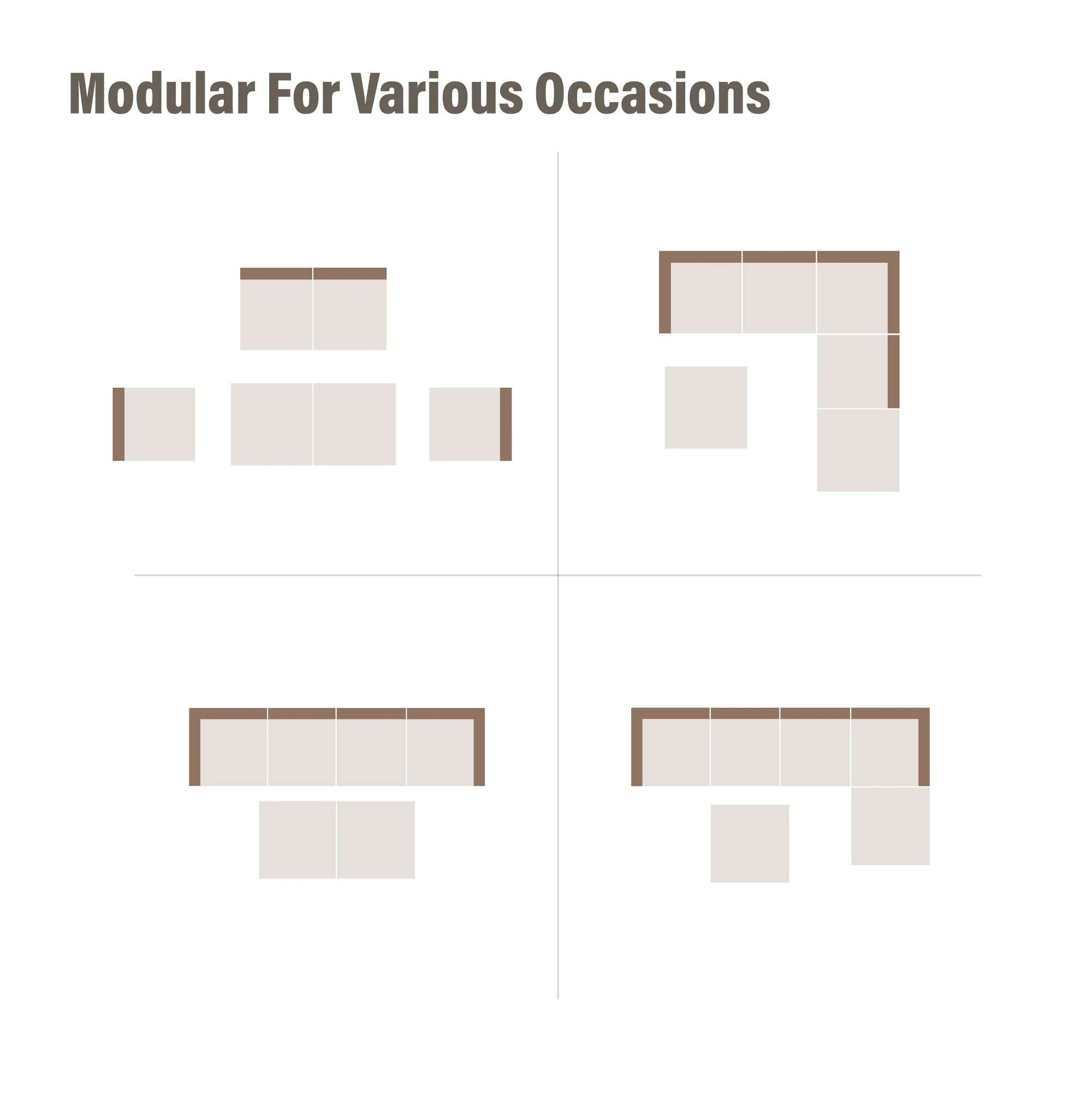 LAUSAINT HOME 6 Pieces Outdoor Furniture Set, Patio Rattan Wicker Sectionals with 4 Chairs and 2 Ottomans, Beige Cushions - Image 11