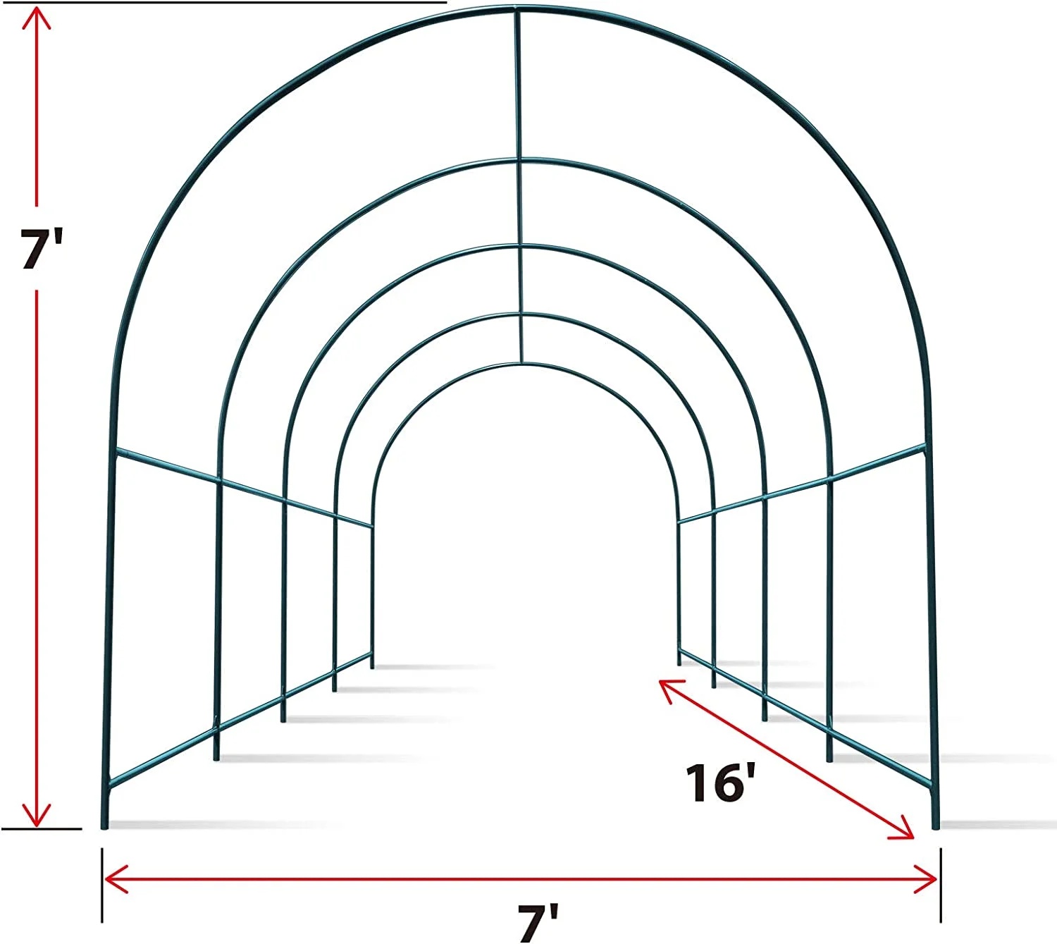 YardGrow Large Garden Support Arch Frame Climbing Plant Arch Arbor for Various Climbing Plant Roses Vines Birthday Wedding Party Decoration Pergola Frame (6.5 x 7 x 7.2ft) - Image 24