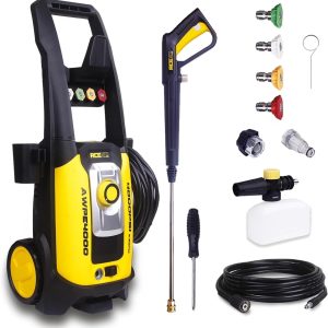 Aceup Energy 4000 PSI 2.6GPM Portable Electric Pressure Washer for Cars Fences Patios Driveways, Lightweight