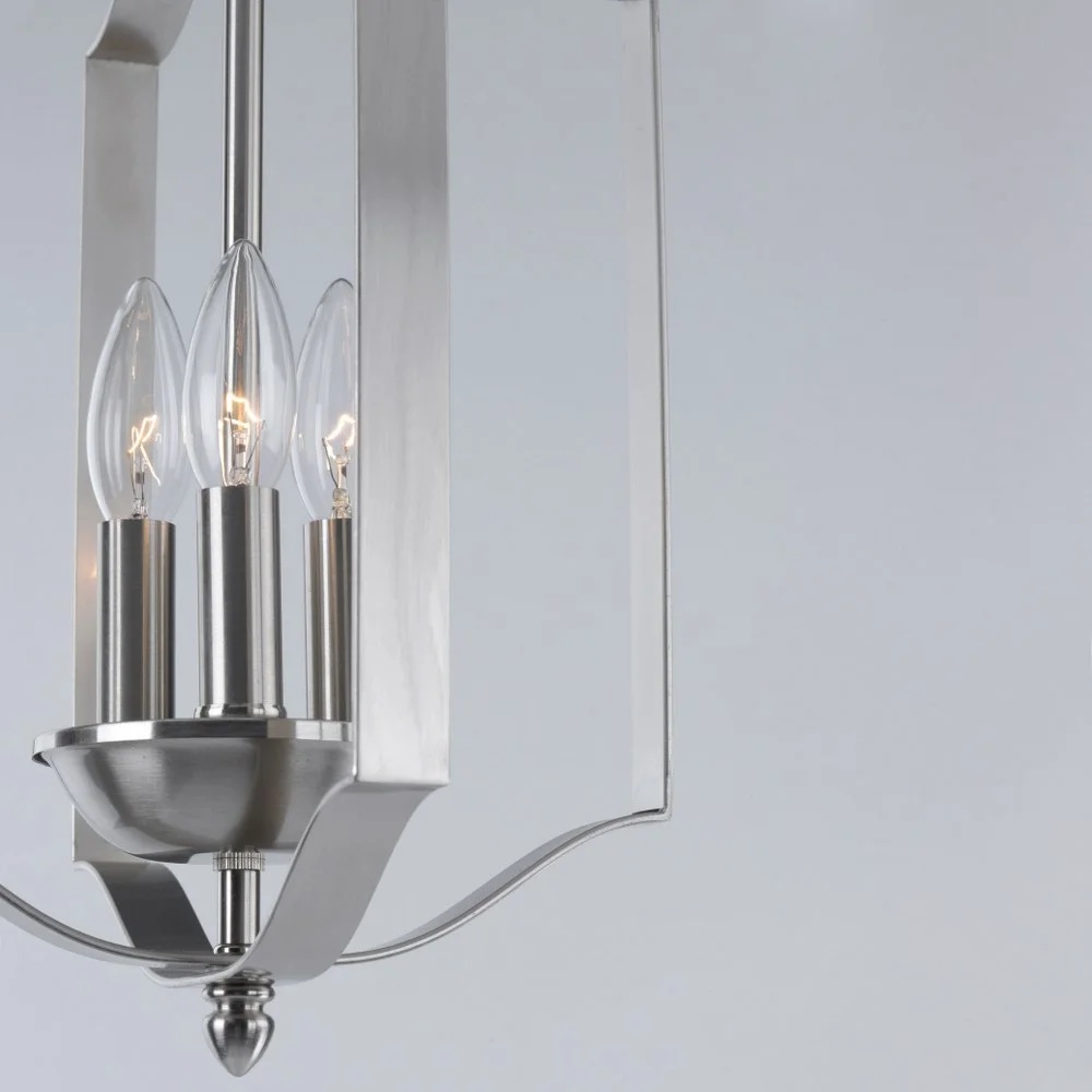 10035SN-Maxim Lighting-Provident-Three Light Pendant-10 Inches wide by 16 inches high-Satin Nickel Finish -Traditional Installation - Image 2
