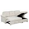 Churanty Upholstery Sleeper Sectional Sofa Pull Out Bed with Storage Chaise,Gray - Image 16