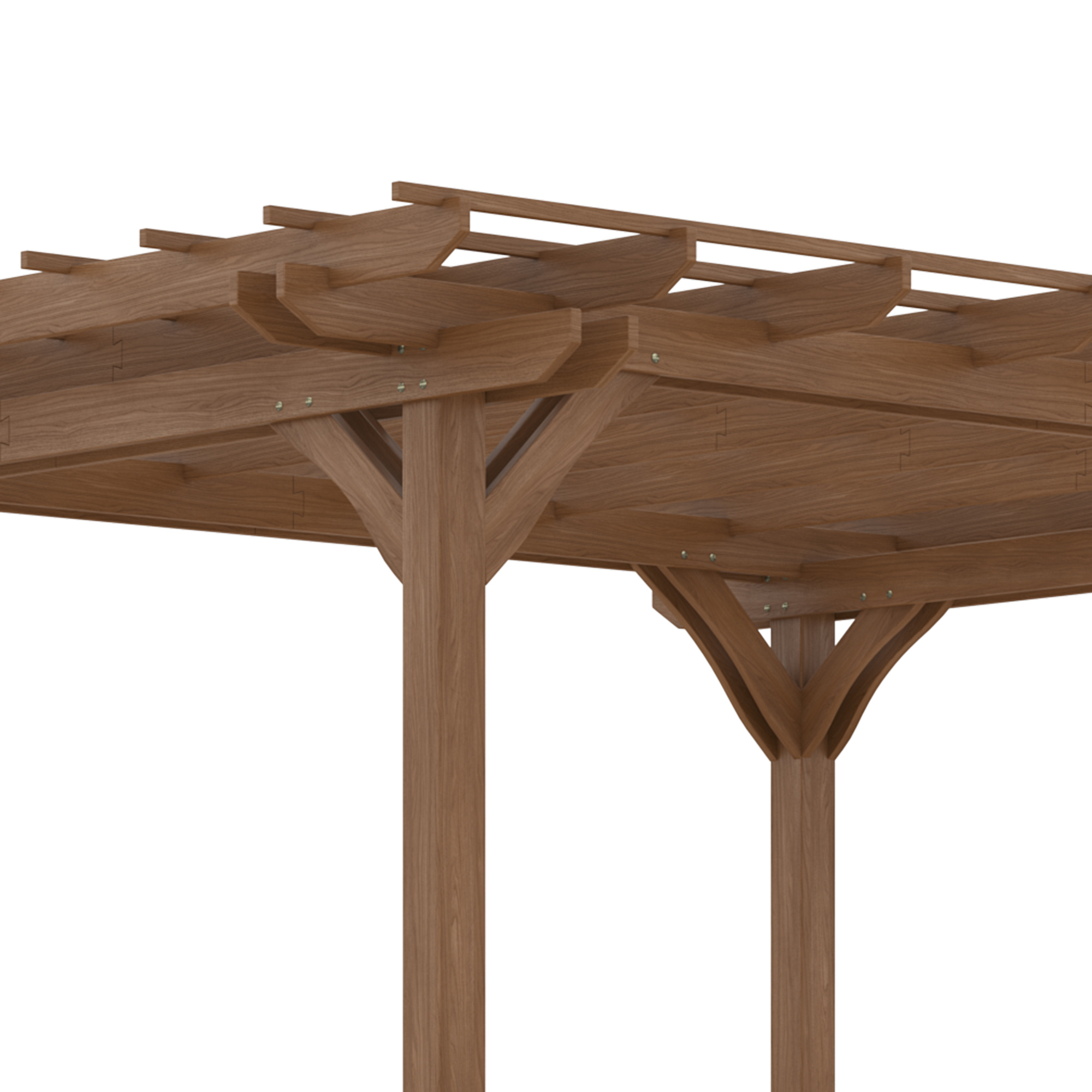 Outsunny 12' x 10' Wooden Pergola Grape Trellis, Outdoor Gazebo for Garden, Patio, Backyard, Deck, Gray - Image 16
