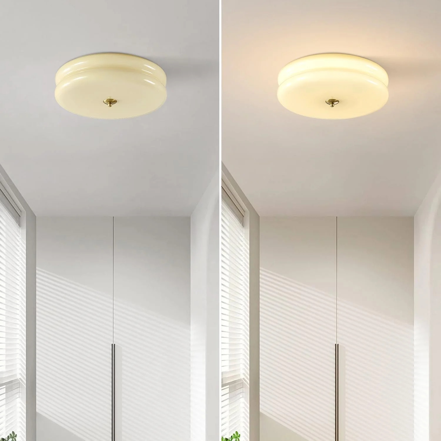 KCO Lighting Mid Century Modern LED Ceiling Lights Mint Green Glass Ceiling Lamp Large Hallway Ceiling Light - Image 22