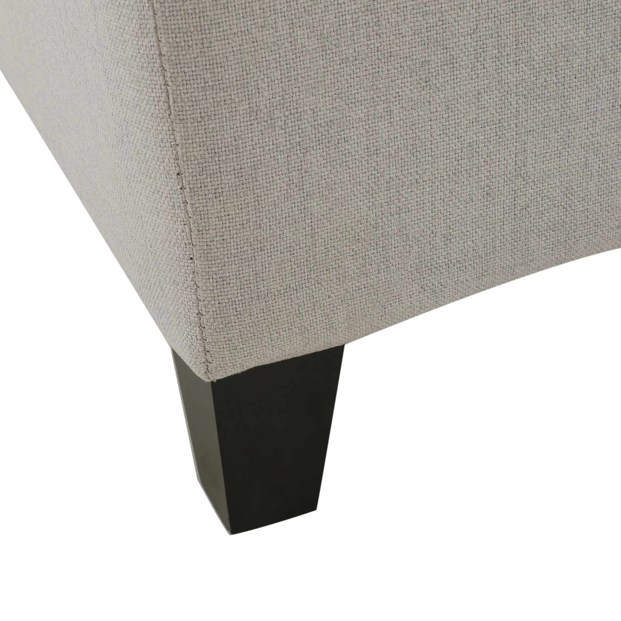 Noble House Wester field Light Grey Fabric Storage Ottoman - Image 4