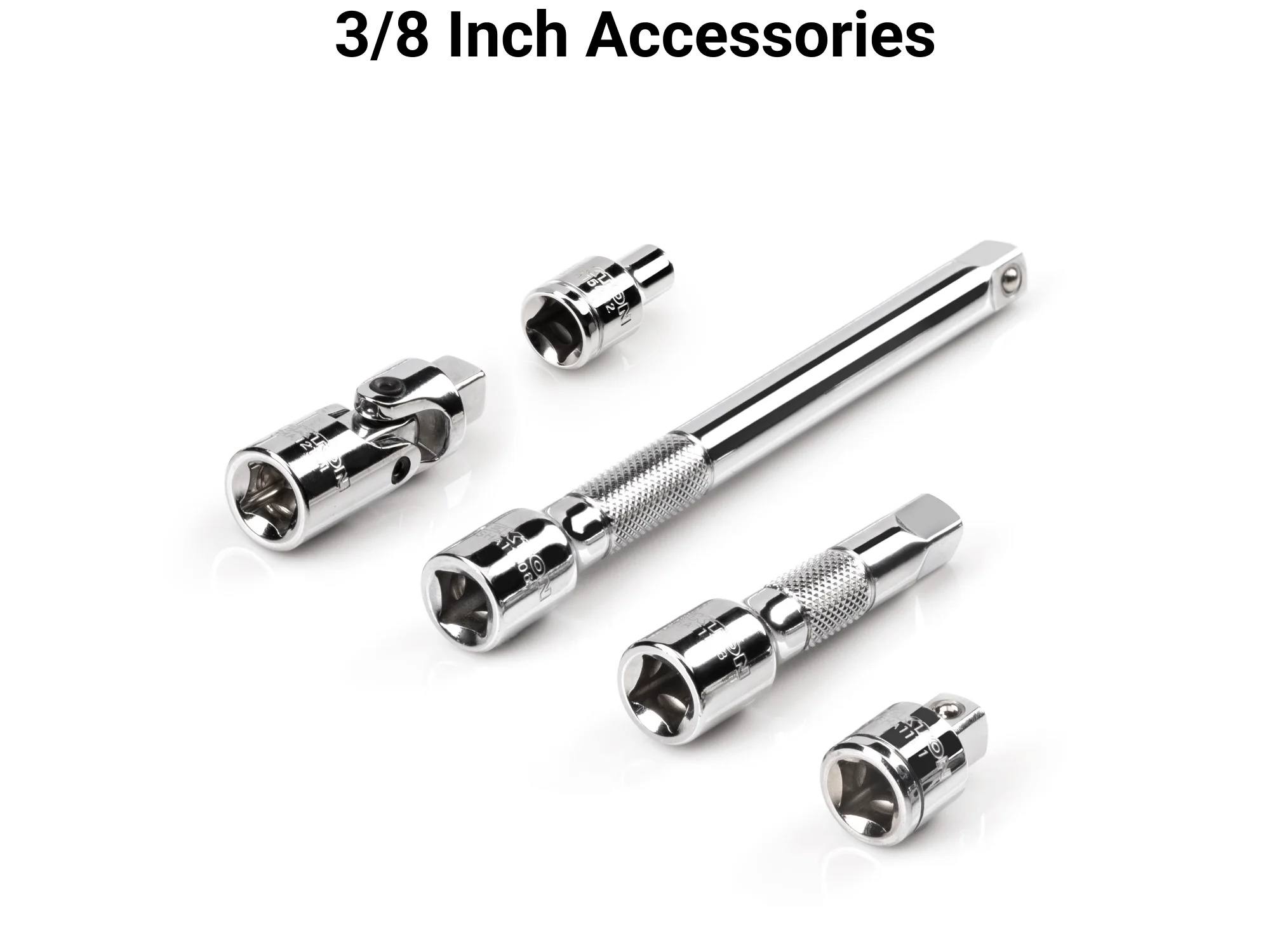 TEKTON 3/8 Inch Drive 12-Point Socket and Ratchet Set with Rails, 44-Piece (6-24 mm) | SKT13202 - Image 5