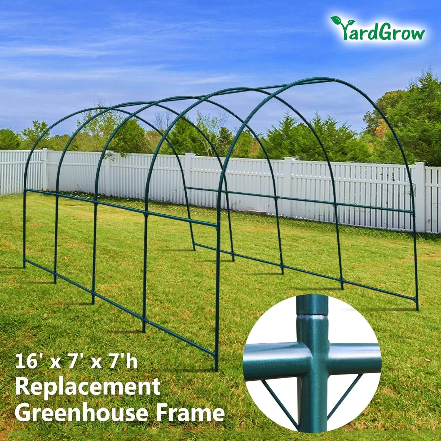 YardGrow Large Garden Support Arch Frame Climbing Plant Arch Arbor for Various Climbing Plant Roses Vines Birthday Wedding Party Decoration Pergola Frame (6.5 x 7 x 7.2ft) - Image 26
