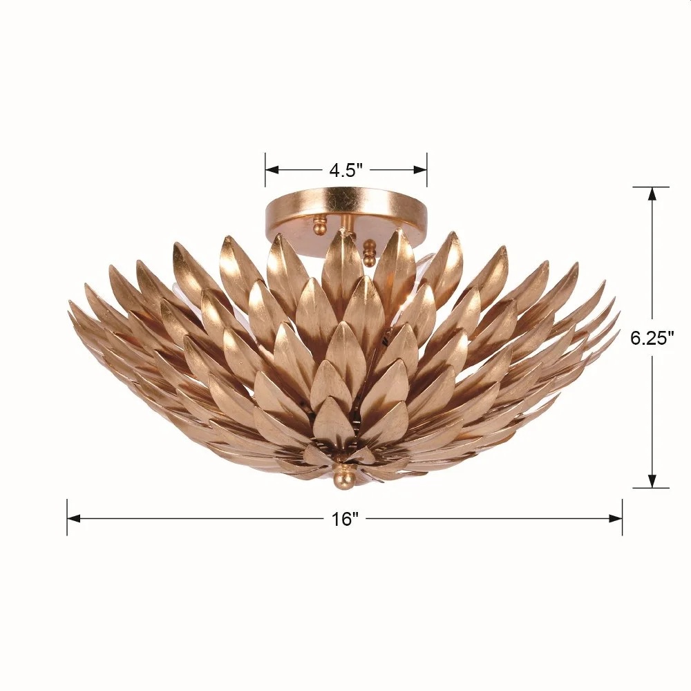 505-MT-Crystorama Lighting-Broche - Four Light Flush Mount in Traditional and Contemporary Style - 16 Inches Wide by 6.25 Inches High-Matte White - Image 13
