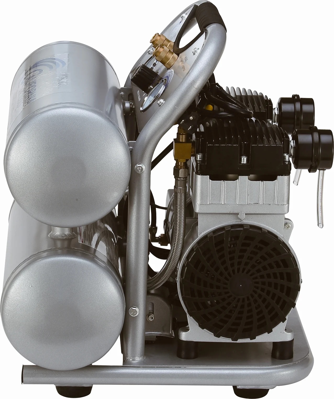 California Air Tools 4620AC-22060 Ultra Quiet & Oil-Free 2.0 Hp, 4.0 Gal. Aluminum Twin Tank Air Compressor (220V 60HZ) - Image 3