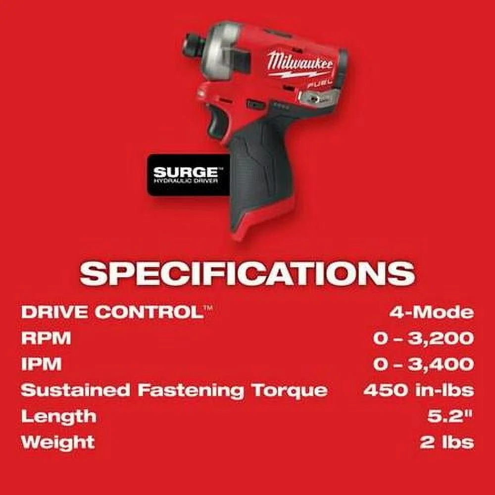 M12 FUEL SURGE 1/4 in. Hex Hydraulic Driver Kit - Image 10