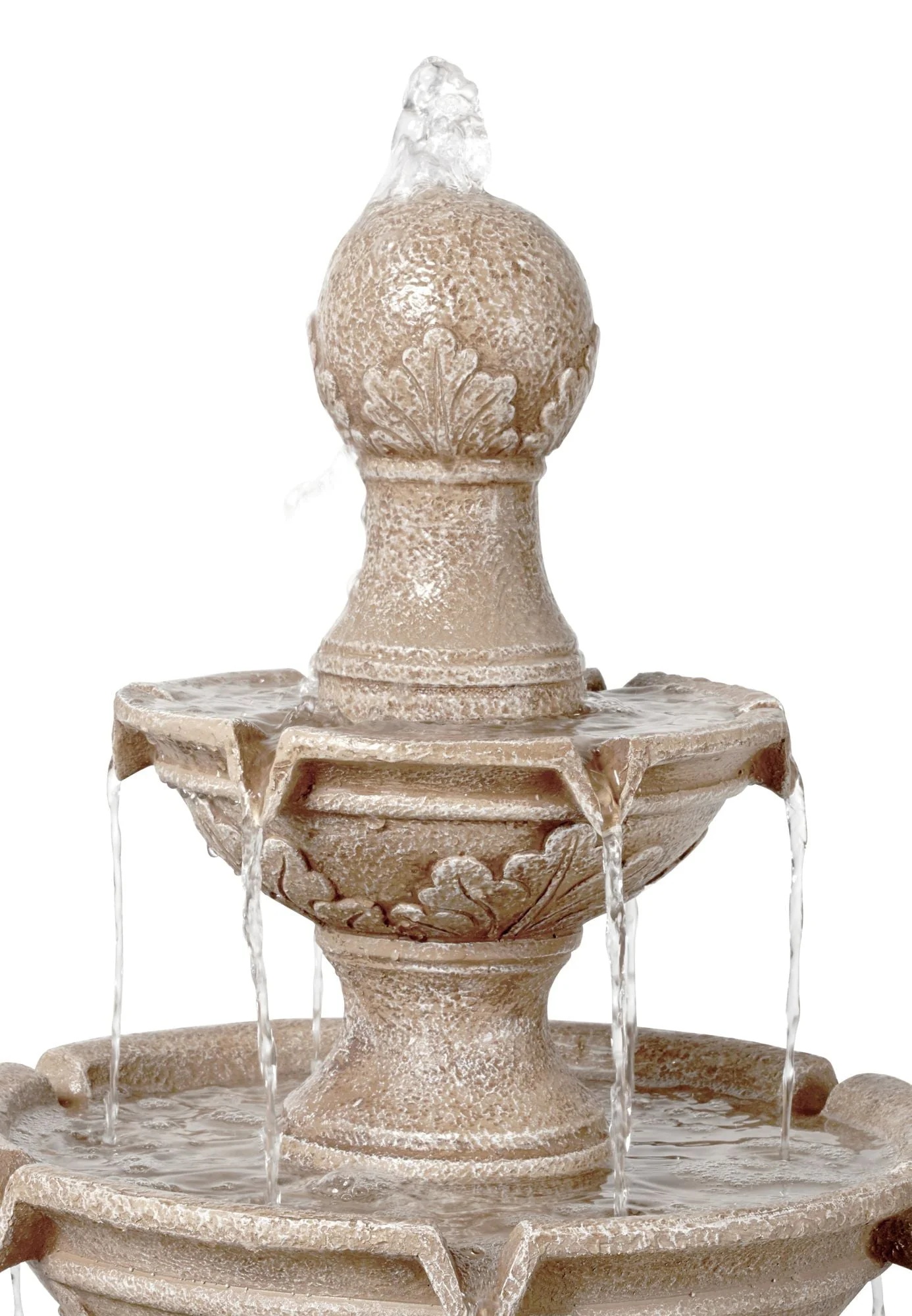 John Timberland Stafford Rustic 3 Tier Cascading Bubbler Outdoor Floor Water Fountain 48" for Yard Garden Patio Home Deck Porch House Exterior Balcony - Image 3