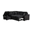 Churanty Upholstery Sleeper Sectional Sofa Pull Out Bed with Storage Chaise,Gray - Image 6