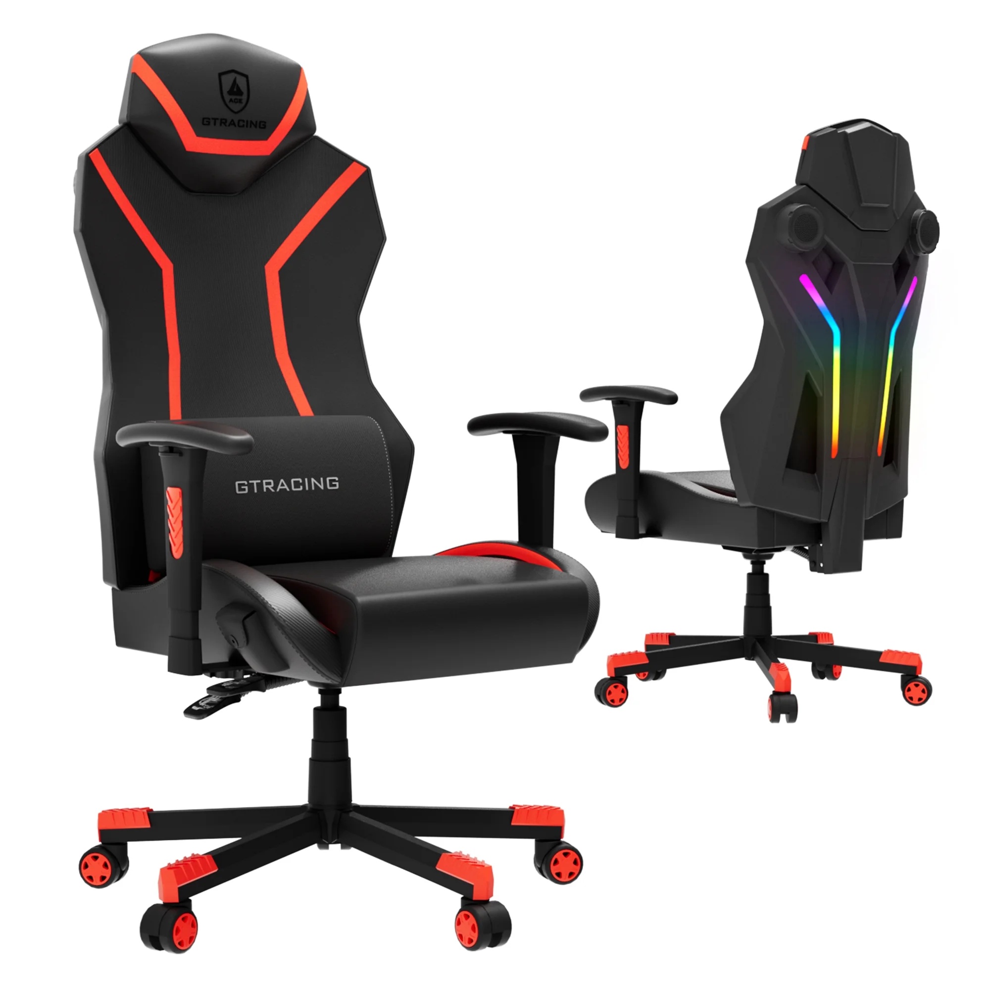 GTRACING LUFT-600 Gaming Chair with Bluetooth Speakers and LED Lighting, White - Image 22