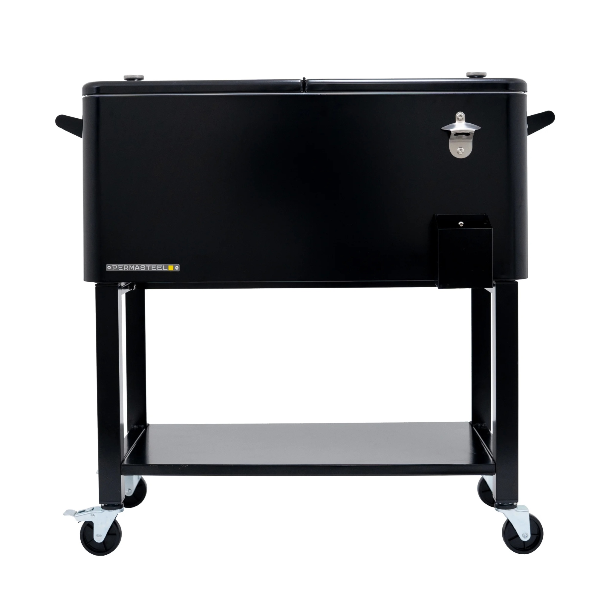 Permasteel 80-Qt Outdoor Steel Patio Cooler with Removable Basin, Rolling Cooler with Wheels, Teal Green - Image 44