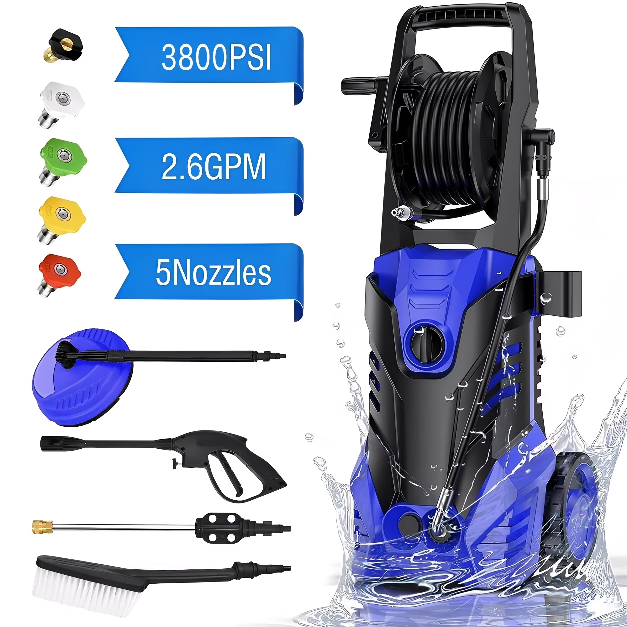 Fenbeli Electric Pressure Washer, 3800 PSI 2.6GPM Power Washer for Cars, Fences and Patios - Image 9
