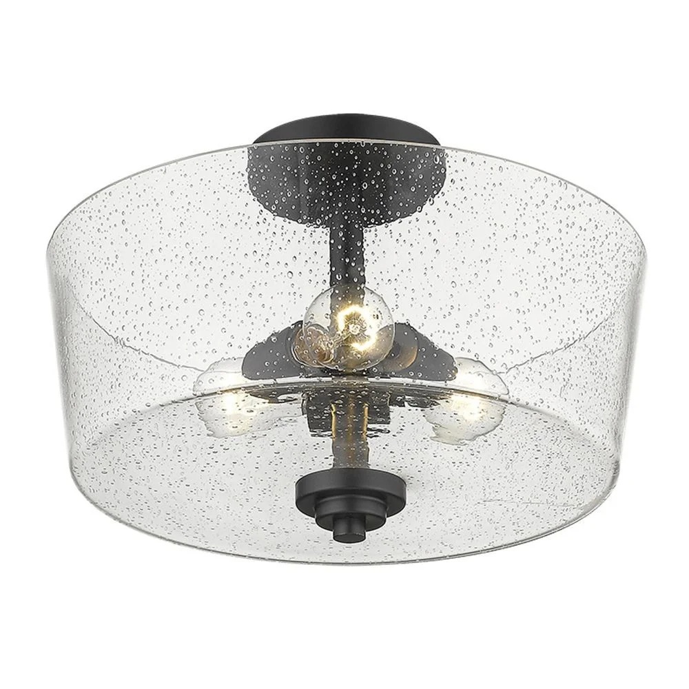 Acclaim Lighting IN61104BK Rowe 3-Light Matte Black Semi-Flush Mount - Image 2
