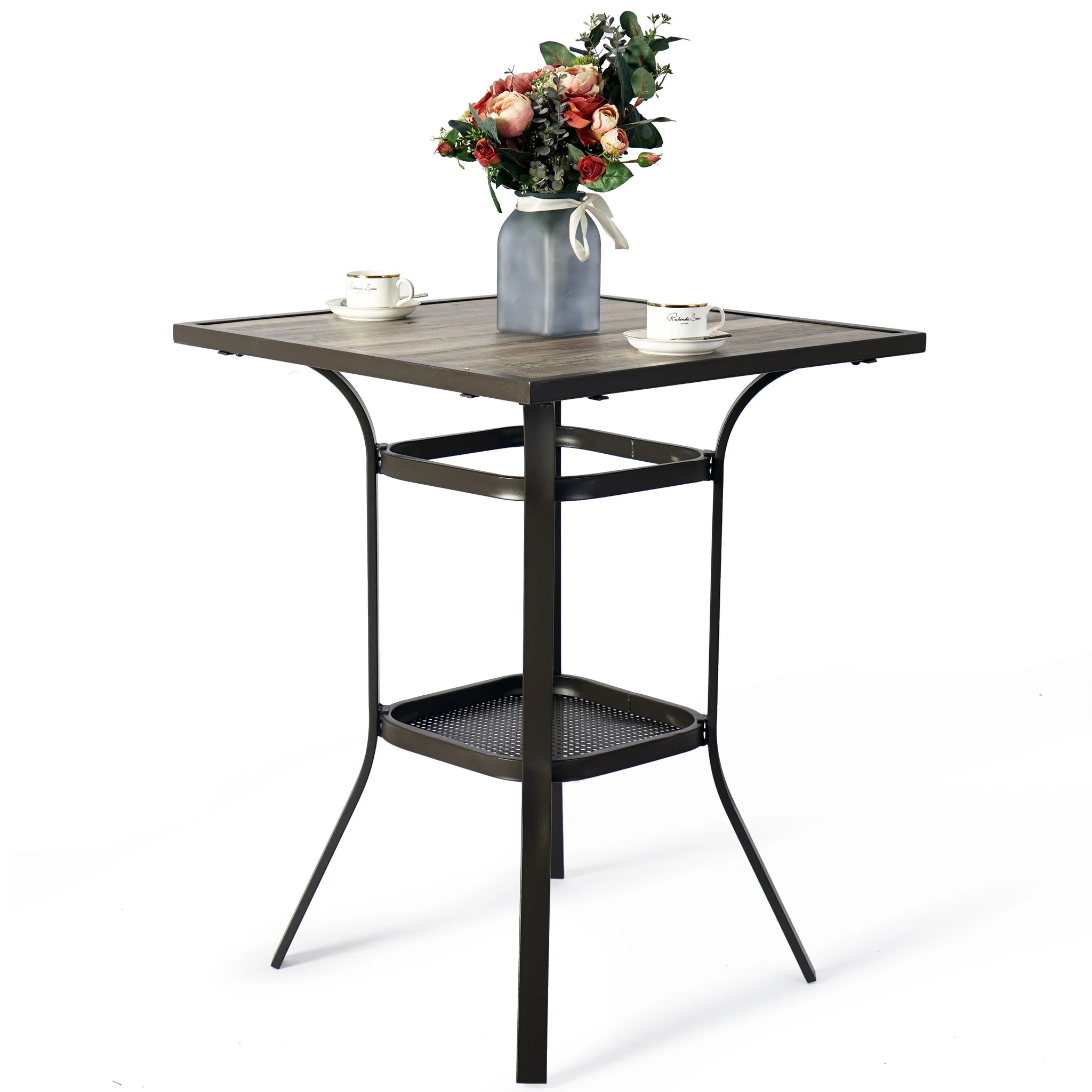Kozyard Isabella High Swivel Bar Stools/Chair Set for Home Patio, Back Yard, Cafes, Bistro, Restaurants and Chic Bars (Aqua) - Image 10