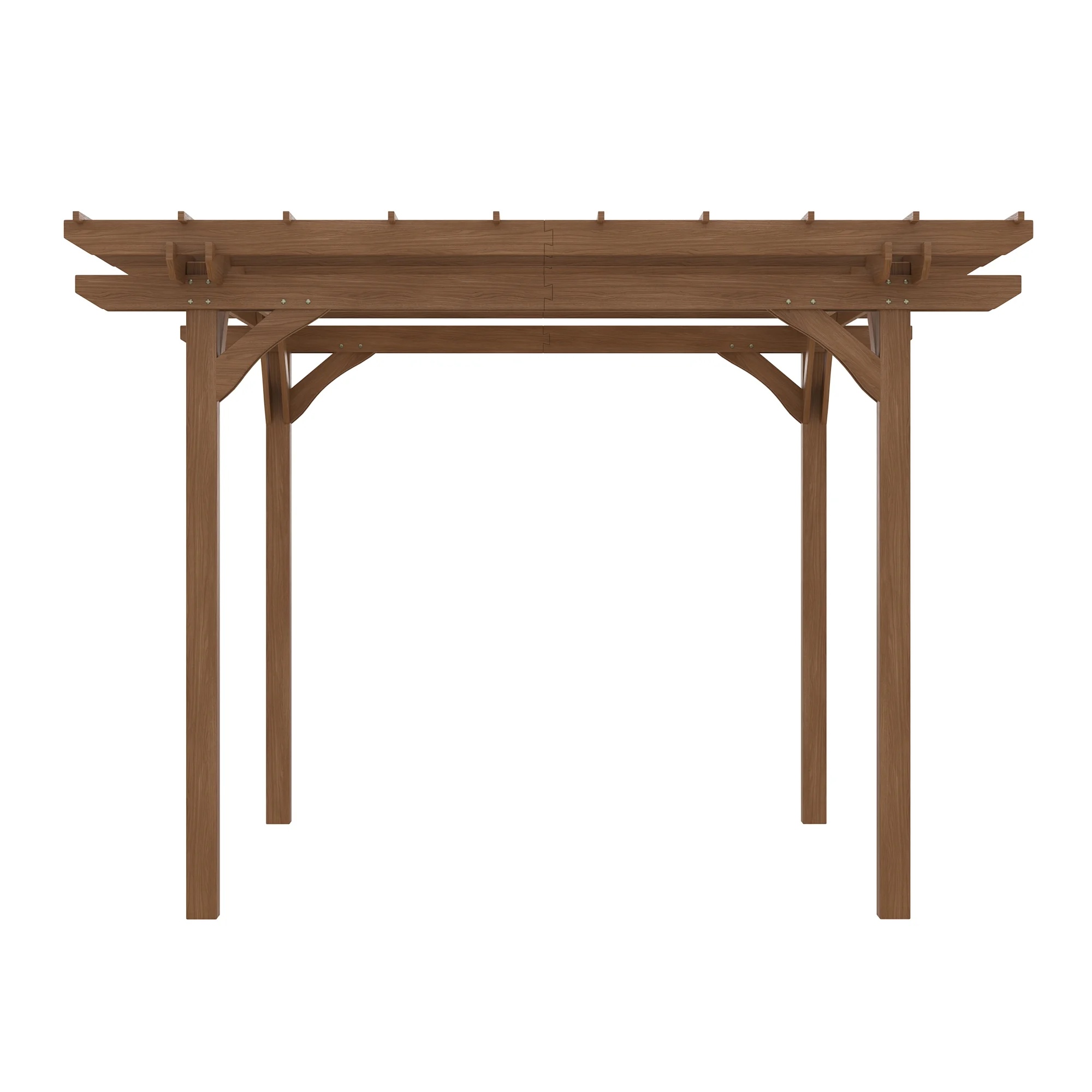 Outsunny 12' x 10' Wooden Pergola Grape Trellis, Outdoor Gazebo for Garden, Patio, Backyard, Deck, Gray - Image 19