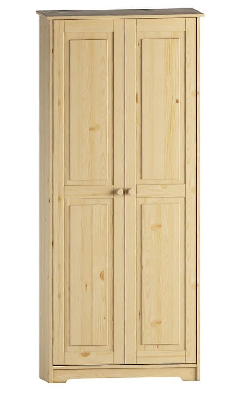 Solid Wood Pantry Storage Cabinet, Freestanding Kitchen Cupboard, Closet with Shelves