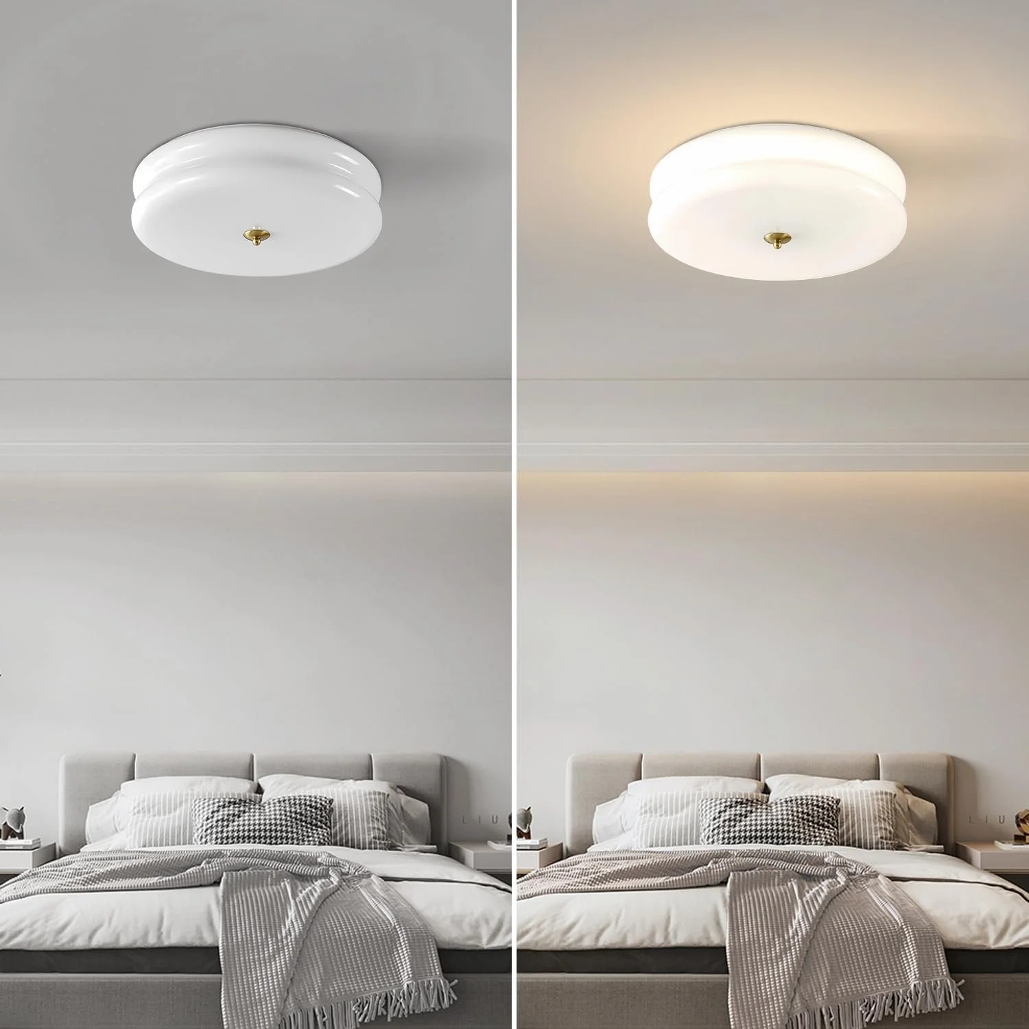 KCO Lighting Mid Century Modern LED Ceiling Lights Mint Green Glass Ceiling Lamp Large Hallway Ceiling Light - Image 16
