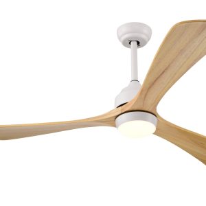 52" Ceiling Fan with Lights Remote Control,Quiet DC Motor 3 Blade Ceiling Fans 6 Speed Levels,Reversible Ceiling Fan, for Patio Living Room, Bedroom, Office,Indoor.(Matte Black +Black Walnut )