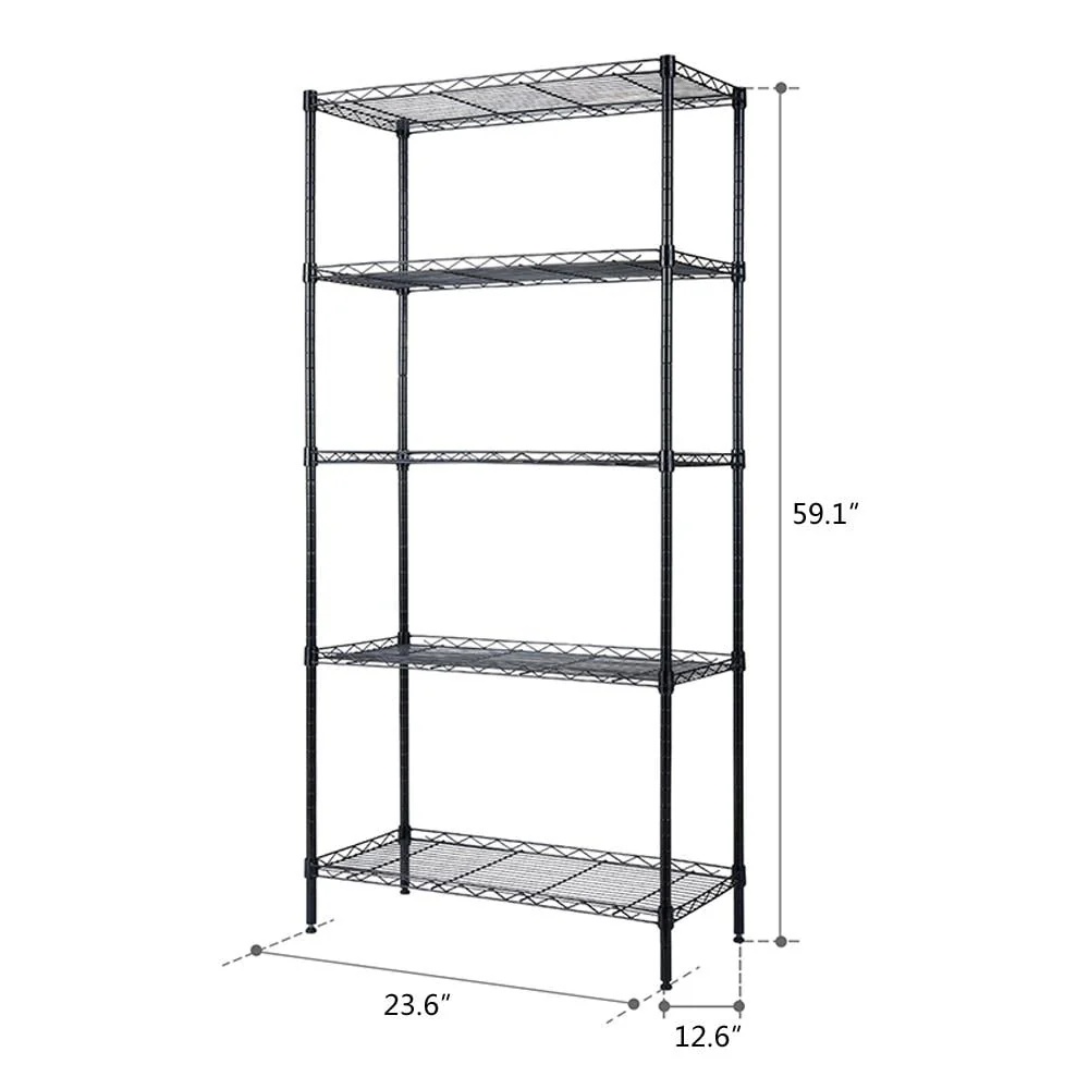 Ktaxon Adjustable Storage Shelves for Bathroom Kitchen Garage,200 Pounds Per Shelf - Image 2