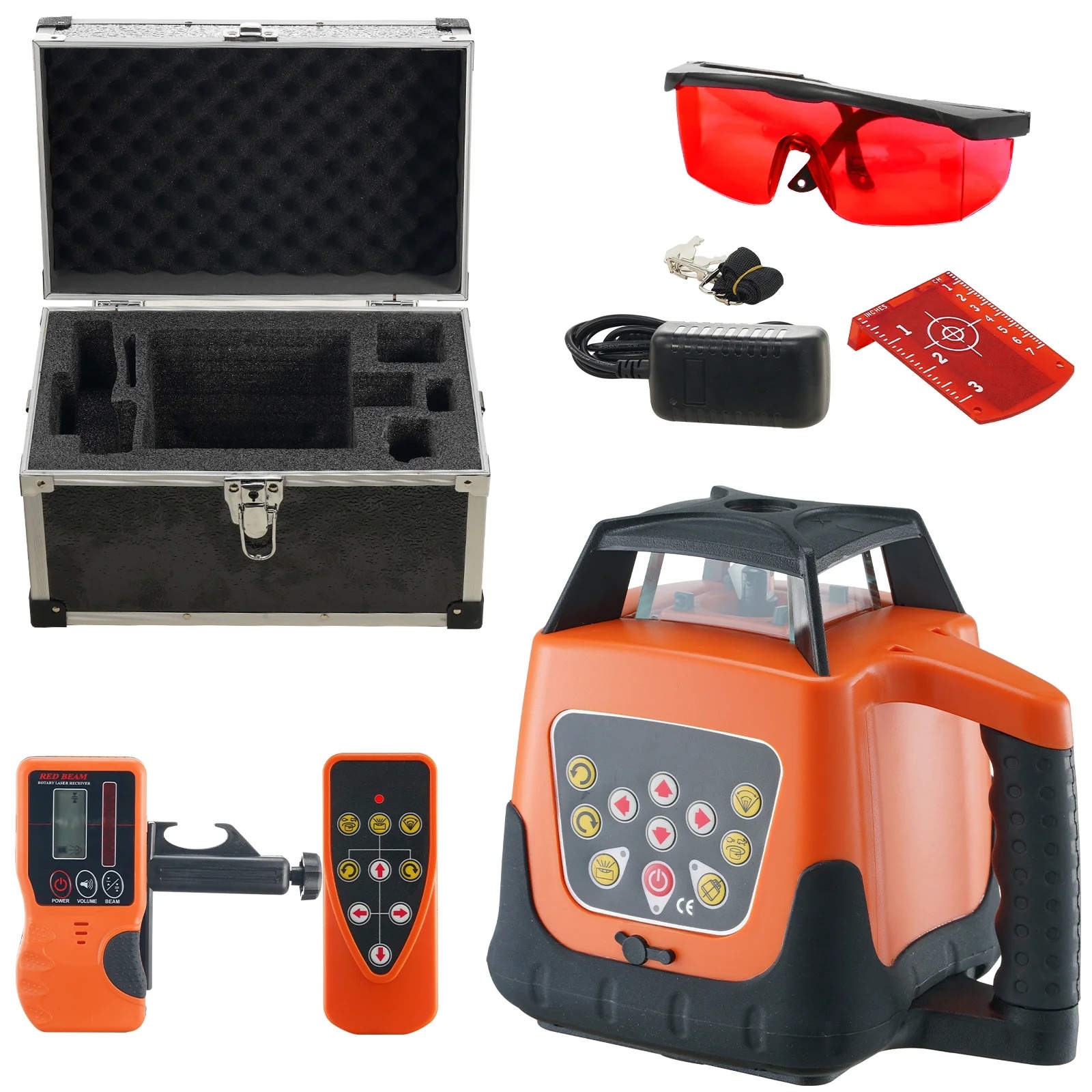 KFFKFF Laser Level, 1650ft Range, 360- Self-Leveling Red Cross Line, Adjustable 5 Speeds & 4 Scan Angles, IP66 Water-Resistant, Remote & Manual Modes, Includes Battery - Image 9