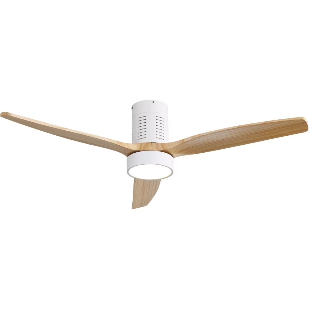 52" Ceiling Fan with Lights Remote Control,Quiet DC Motor 3 Blade Ceiling Fans 6 Speed Levels,Reversible Ceiling Fan, for Patio Living Room, Bedroom, Office,Indoor.(Matte Black +Black Walnut ) - Image 3