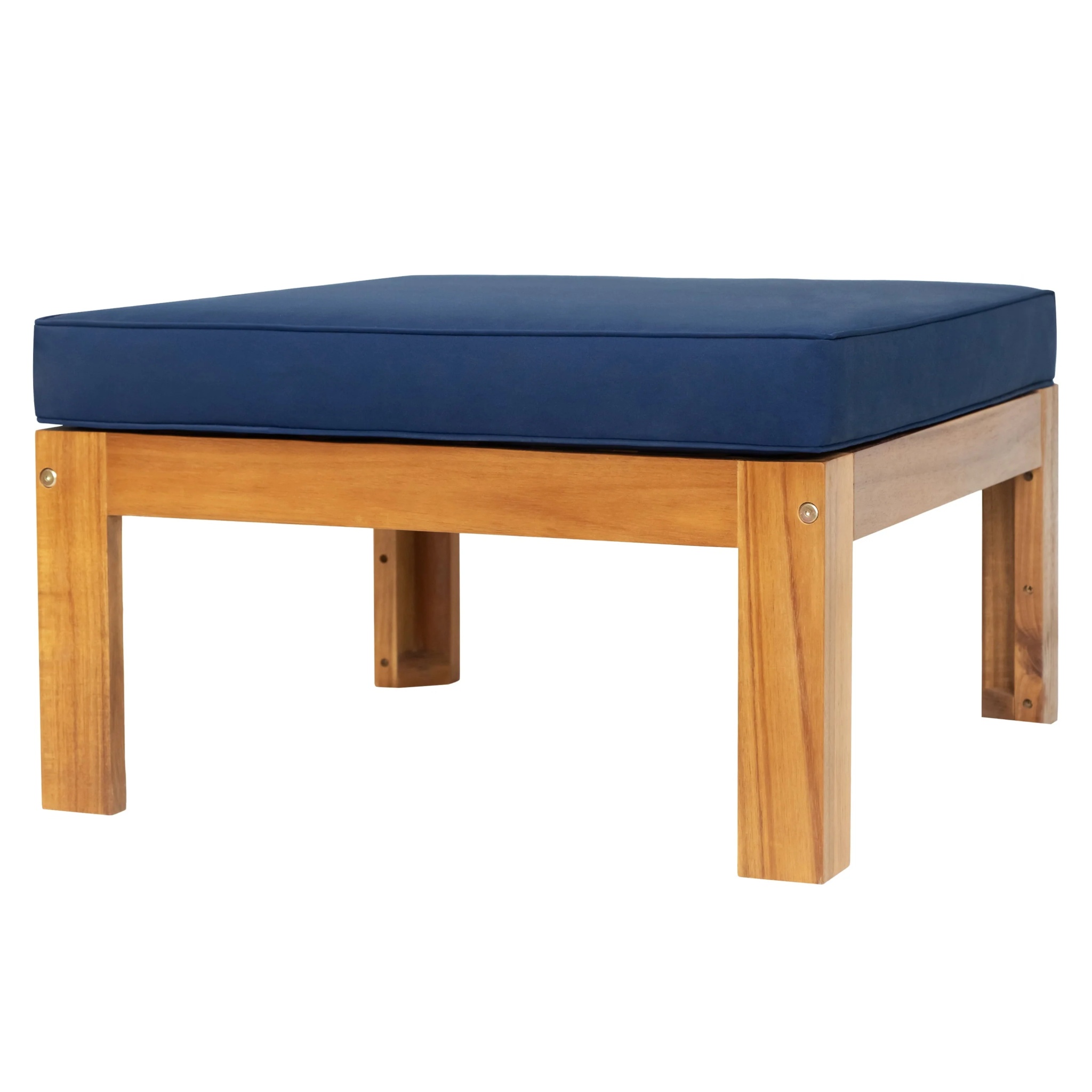 SYNGAR 5 Piece Wood Patio Furniture Set, Outdoor Seating Chat Set with Blue Cushions, Sectional Conversation Sofa Chairs Set with Coffee Table, for Balcony, Backyard, Poolside, Deck, Garden, D8126 - Image 12