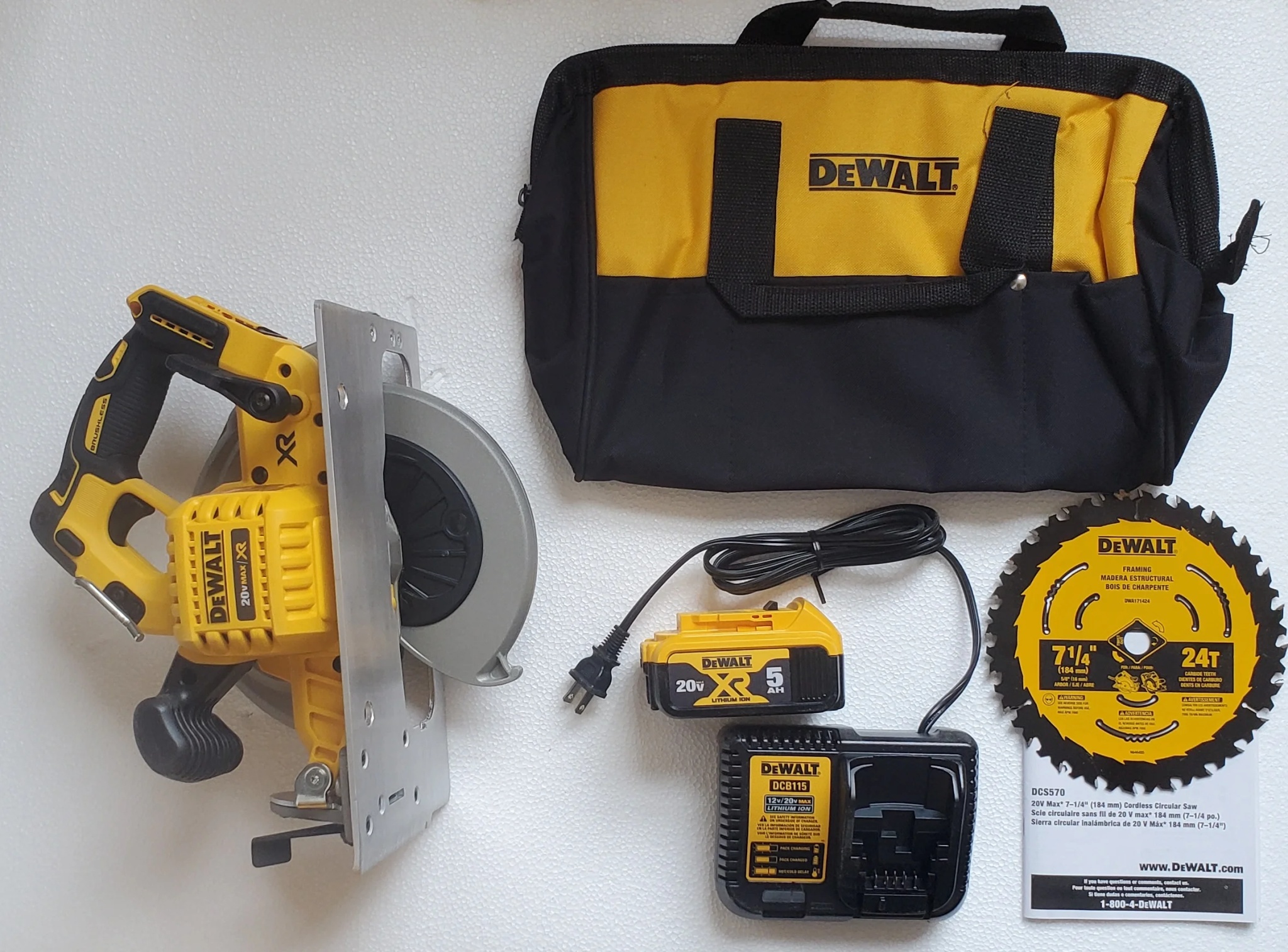 DeWalt 20V Max Brushless 7-1/4 Circ Saw Kit - Image 5