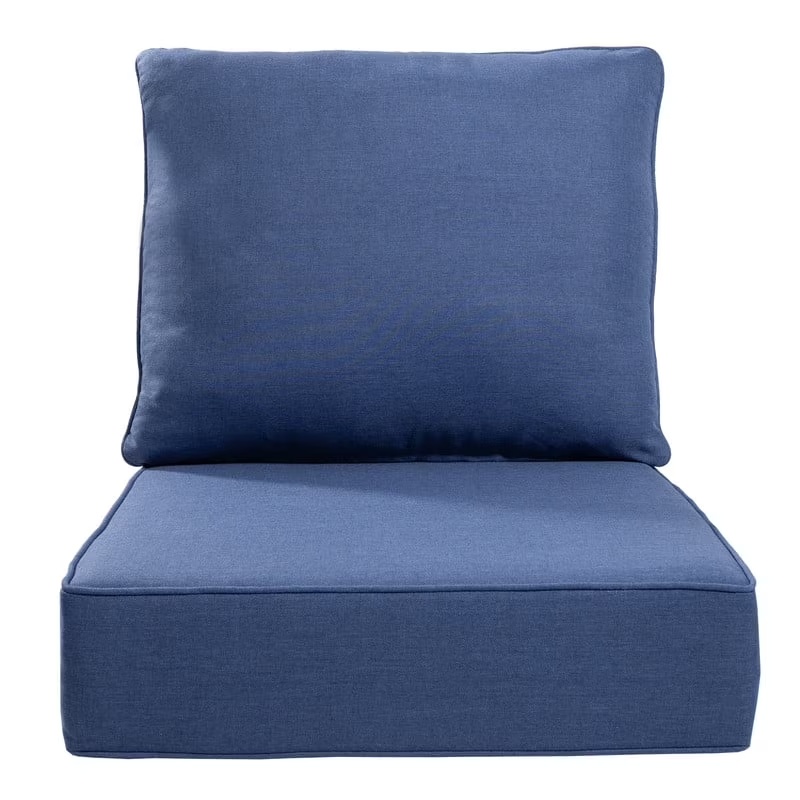 Terraloom 6 Inch Outdoor Cushions 24x24" - Water Resistant 2 Set Deep Seating Patio Chair Back&Seat Cushion for Wicker Rocking Swivel Chairs Loveseat Couch Sectional Sofa in Beige - Image 16