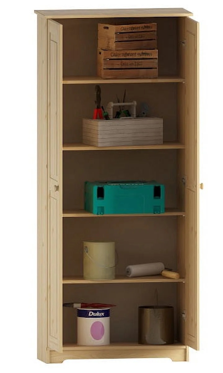 Solid Wood Pantry Storage Cabinet, Freestanding Kitchen Cupboard, Closet with Shelves - Image 5